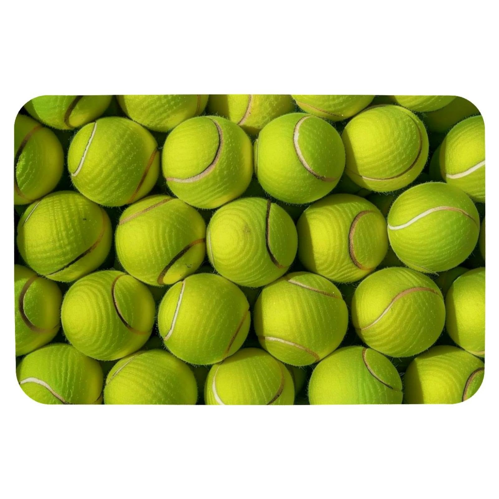 Tapis de bain douche motif tennis pour une ambiance fraîche au réveil
