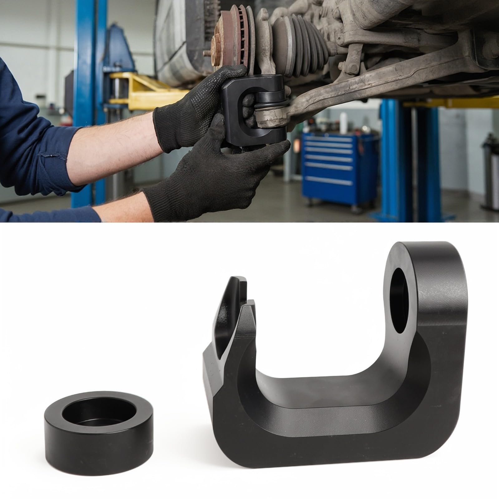 Arrache-Rotule Polyvalent | Finition Noire Mate, Extracteur Rotule, Conception Robuste en Acier, pr Garage, Atelier, Garagistes