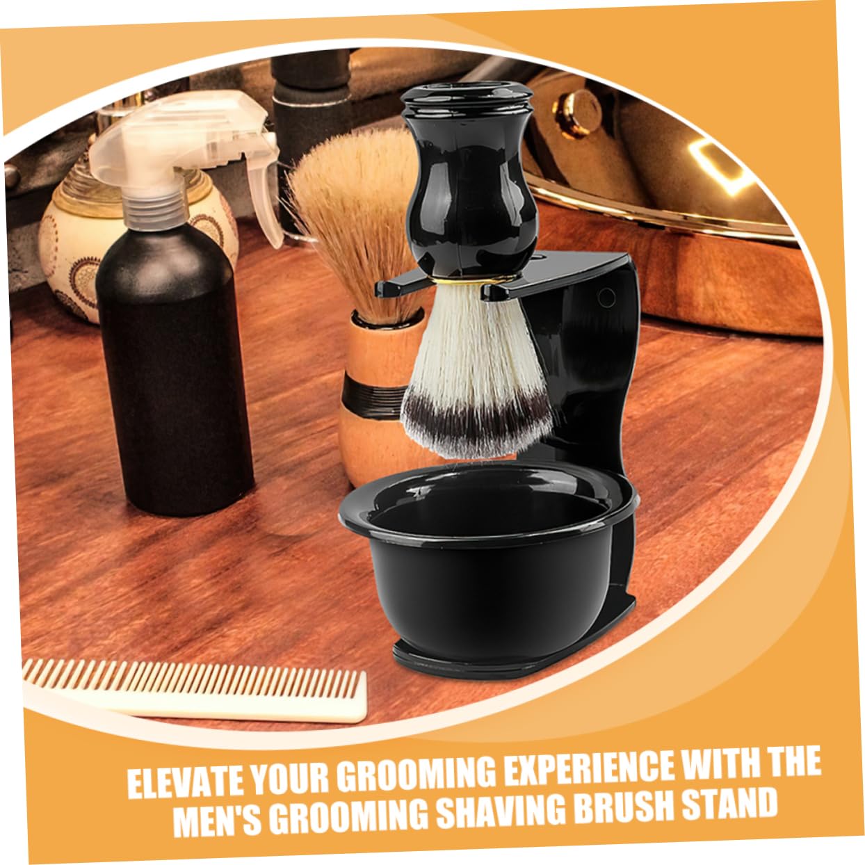 FOMIYES 2pcs Safety Razor Stand Brush Holder for Men Sturdy Plastic Shaving Rack for Razor Accessories