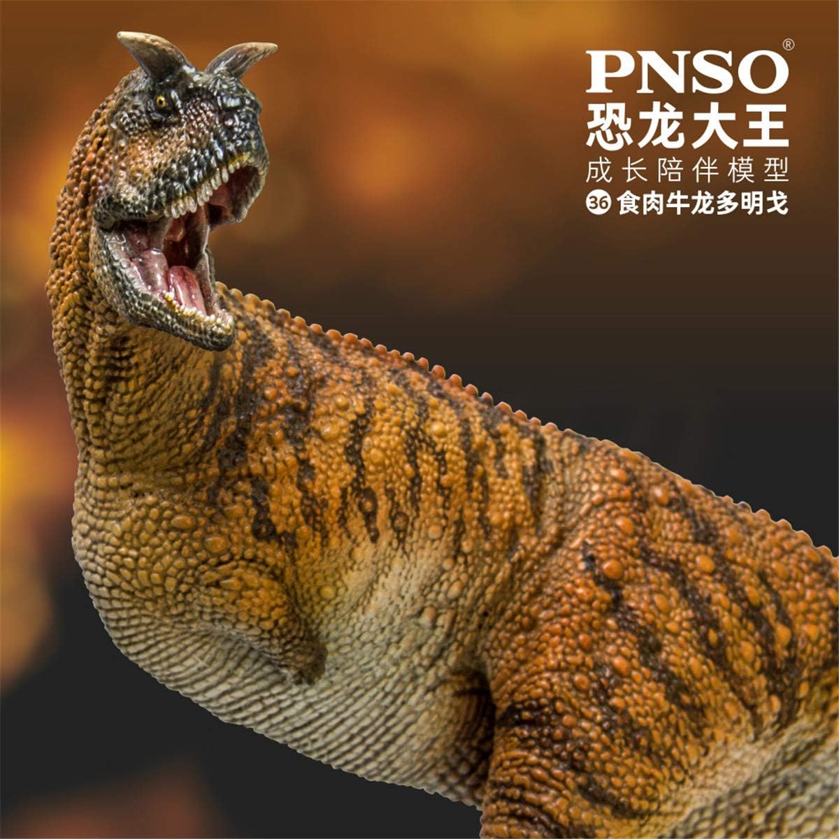 PNSO Carnotaurus Domingo Figure Realistic Ceratosauria Abelisauridae Dinosaur PVC Collector Toys Animal Art Model Decoration Gift for Adult