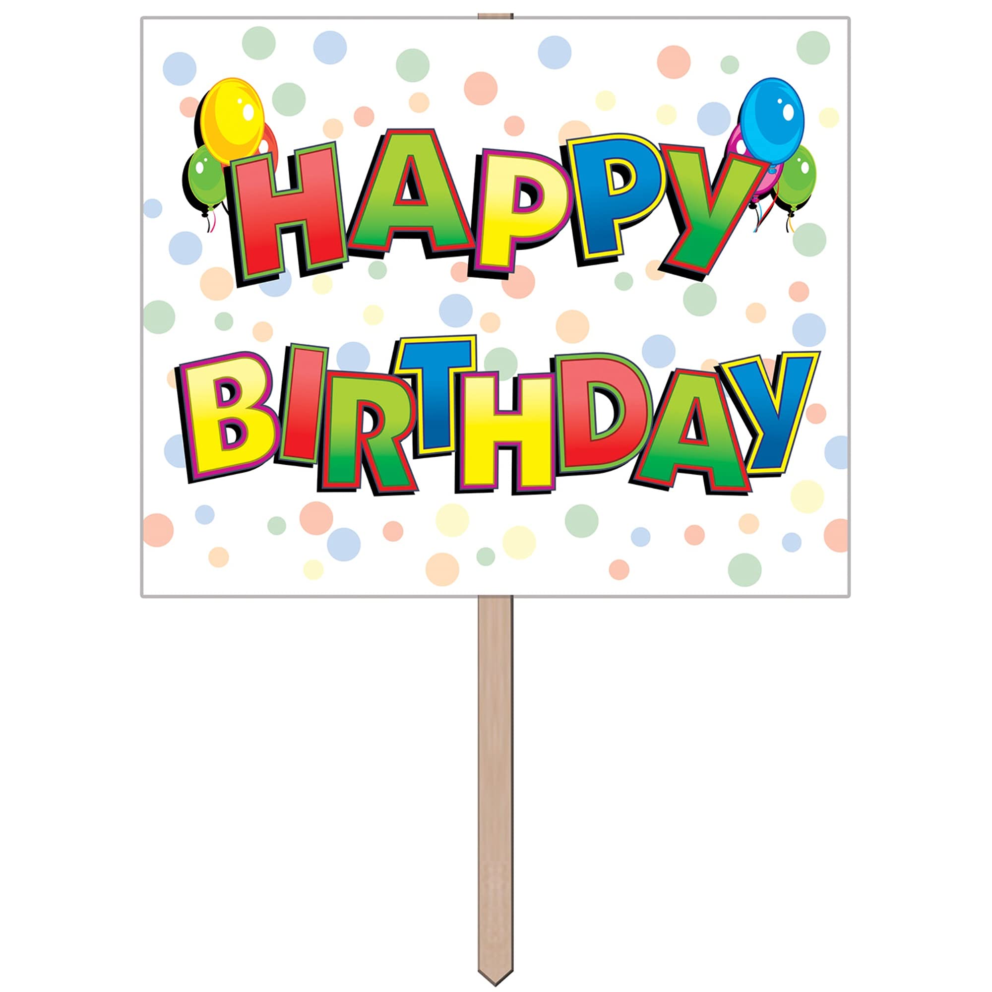 Panneau Happy Birthday Yard étanche et réutilisable pour signalisation