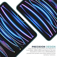Vista 3 de Tech Armor Protector de pantalla de vidrio balístico diseñado para Apple iPad Pro de 11 pulgadas (2021, 2020 y 2018) y iPad Air 2020 – ultrafino