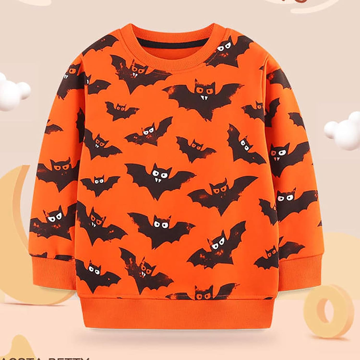 Toddler Girl Sweatshirt Long Sleeve Halloween Crewneck Graphic Pullover Tops Unisex Kids Cute Fashion Clothes For Casual Wear