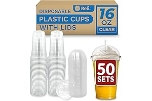 Reli Plastic Cups with Lids - Elevate Your Beverage Experience