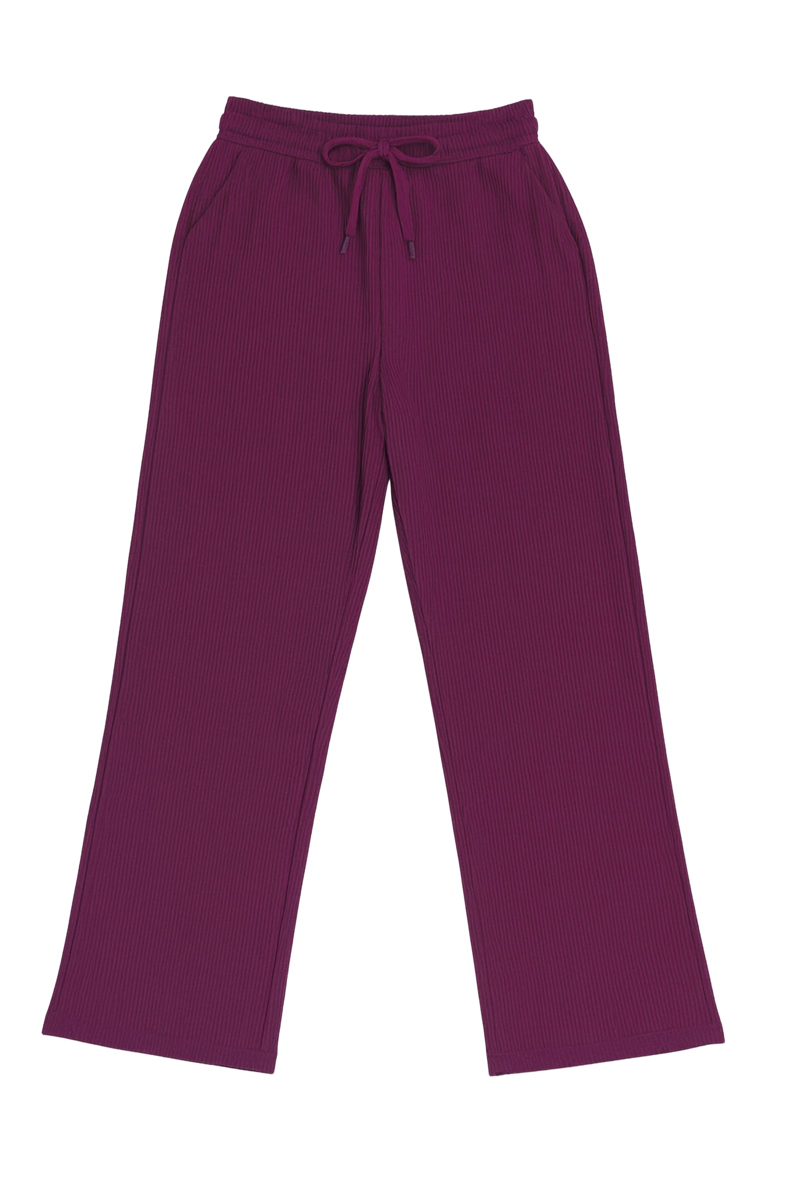RIDDHI FASHION Women's Ribbed Lounge Pants for Women | Soft Comfortable Pajama Lower with Drawstring Waist & Pockets | Relaxed Fit Sleepwear Nightwear Bottom-picture-32