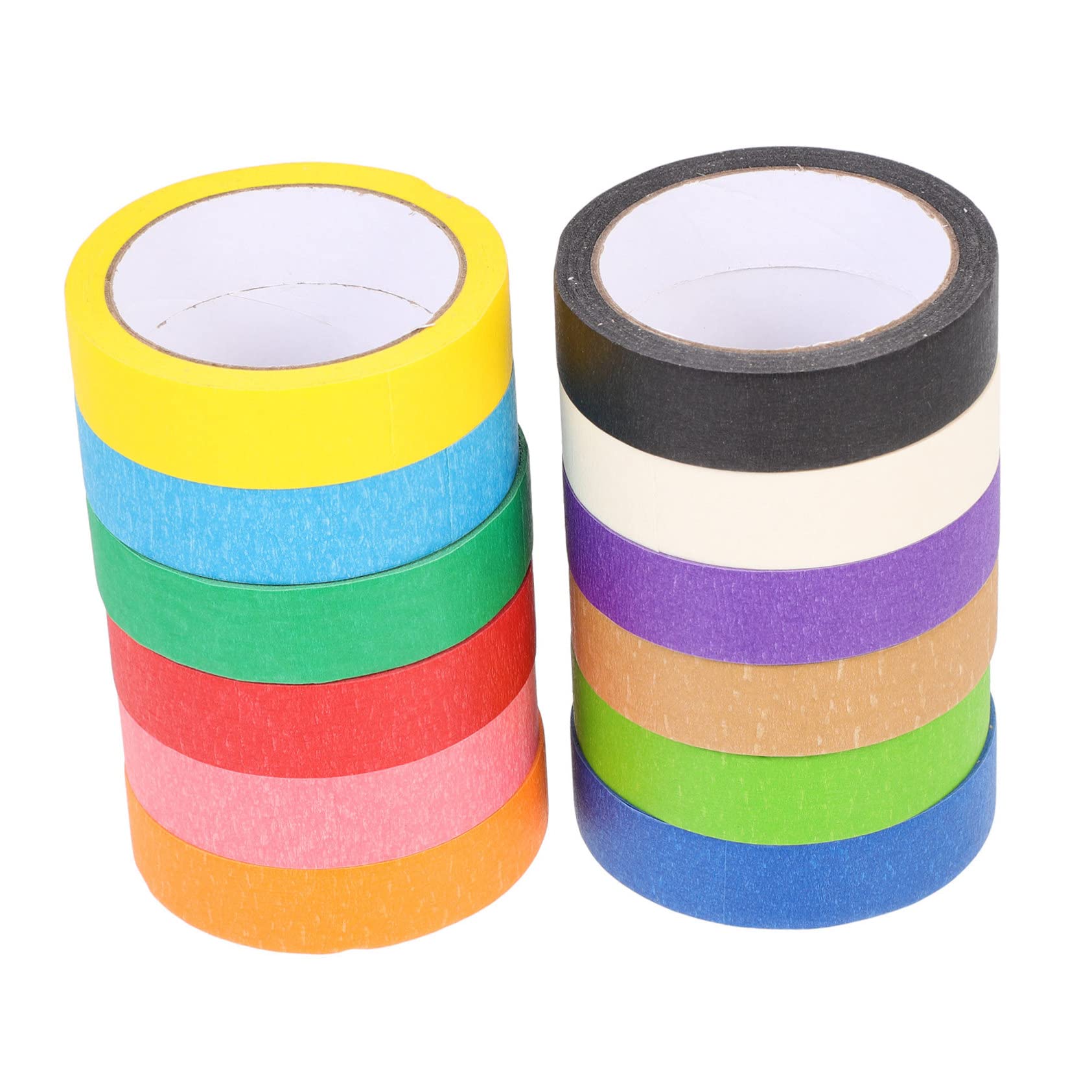 Anneome Ruban de Masquage Coloré en Papier, Lot de 12 Rouleaux