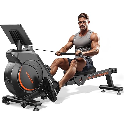 YOSUDA Magnetic Rowing Machine for Home - Rower Machine Use with Bluetooth, App Supported, Rowing Machine for Beginners to Athletes, Comfortable Seat Cushion