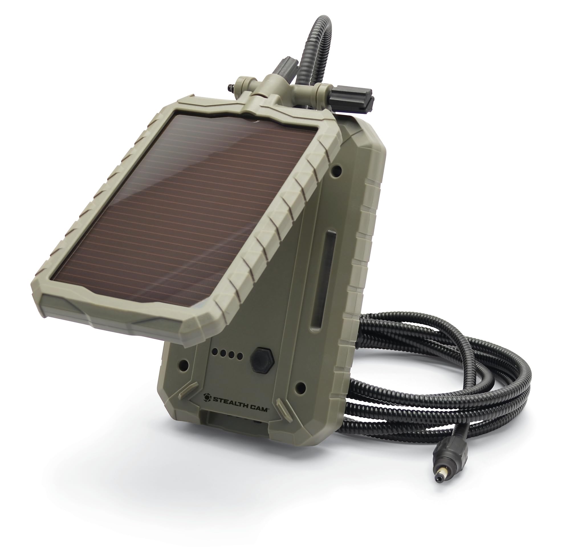 Stealth Cam Durable Sol-Pak Solar Battery Pack | 12V Solar Power Panel, Rechargeable Battery & 10ft Insulated Cable | Compatible with All Wireless/Cellular Trail Cameras