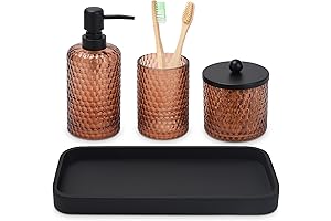 Luxurious Amber Glass Toothbrush Holder: Elevate Your Bathroom Aesthetic