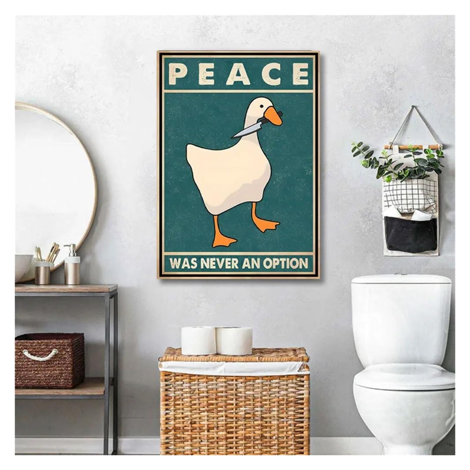 Tableau oie drôle pour égayer votre intérieur - Décoration maison chaleureuse