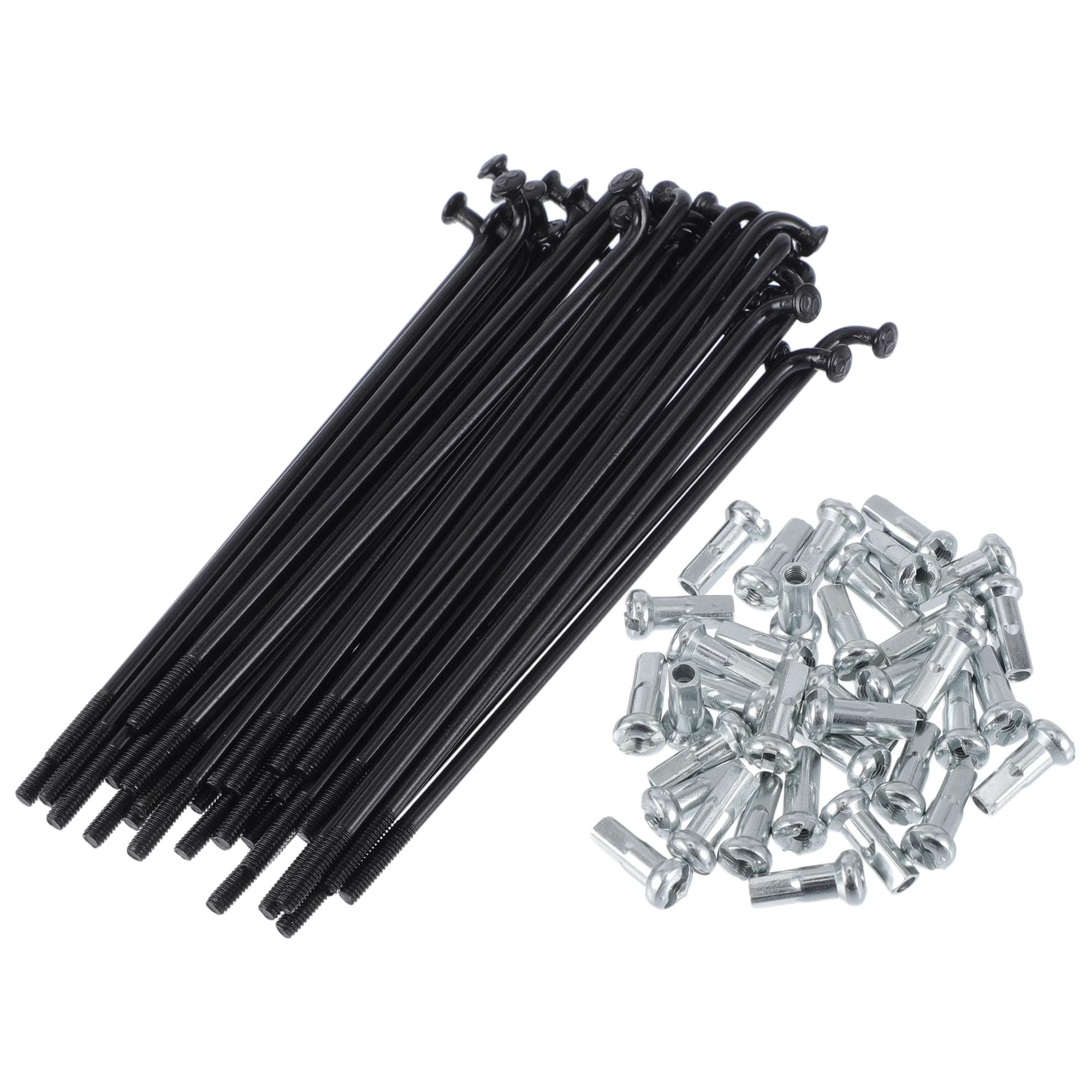 RATCHROLL 1 Set Universal Bicycle Spokes 13G 87mm Length Bike Wheel Spokes Nipple Black 45 Steel