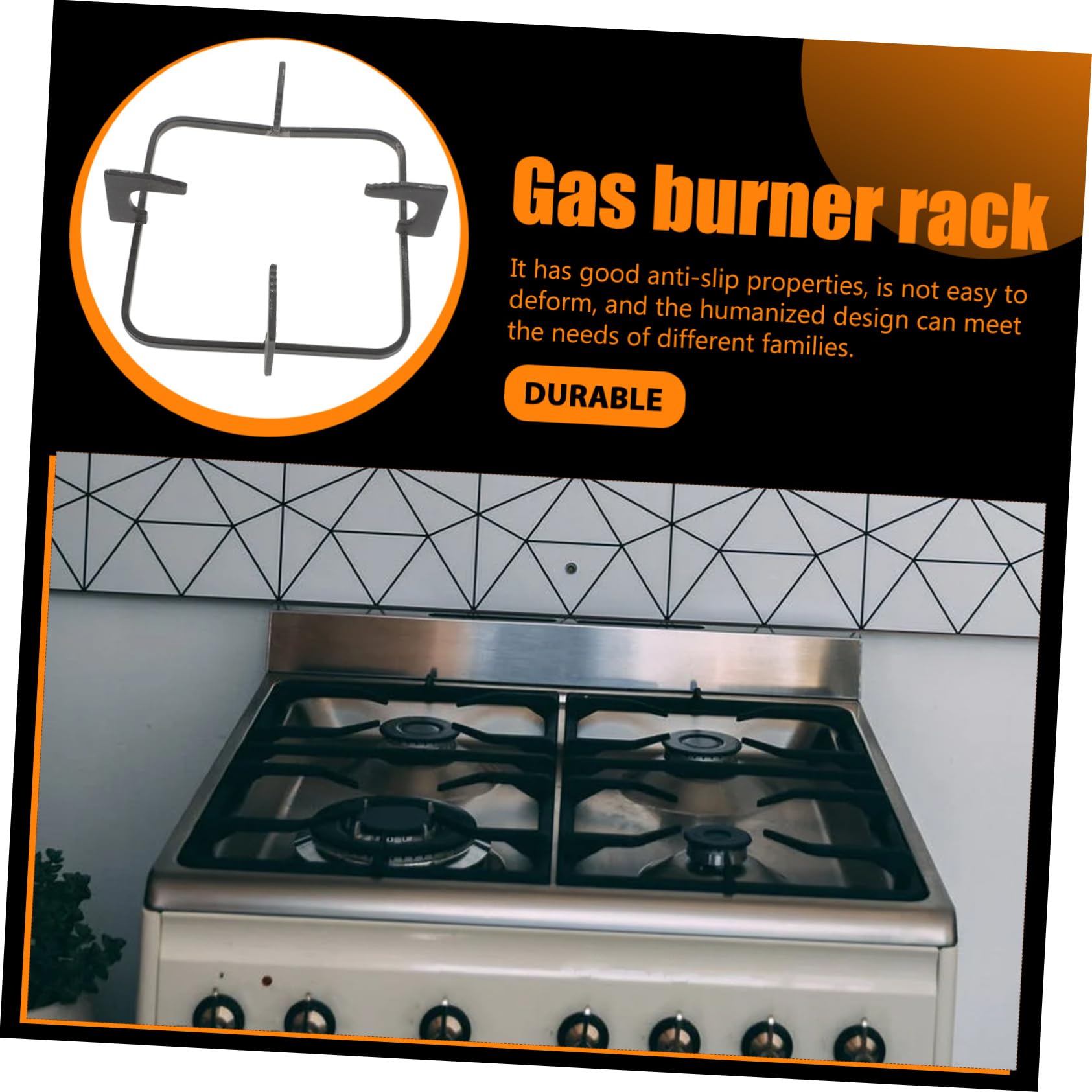 SHINEOFI 2 Pezzi per Ghisa Rack Antiscivolo per Bruciatore Gas Accessorio Versatile Ristoranti e