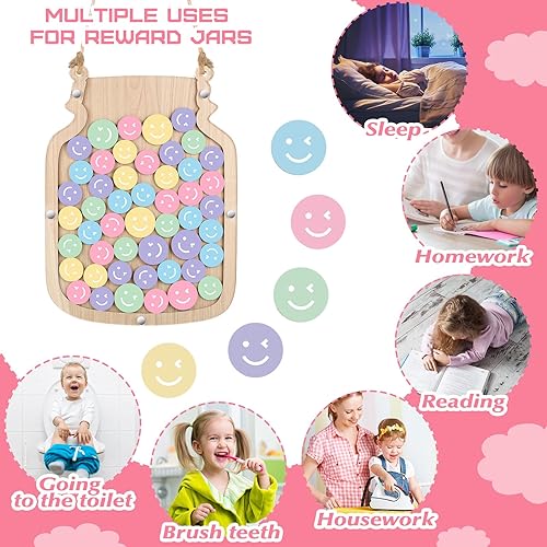 Miniatura 10 de Zhanmai Tarros de recompensa para el aula de 11.57 x 8.66 pulgadas para niños pequeños, para entrenamiento de orinal y comportamiento positivo,