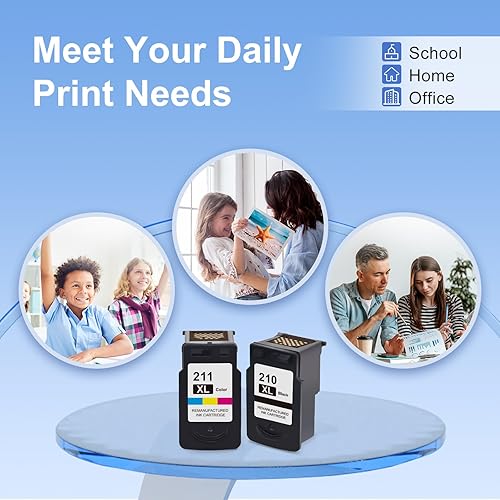 Miniatura 6 de Paquete combinado 210XL 211XL de repuesto para Canon 210 XL 211 XL color negro para impresora PIXMA MX410 IP2700 IP2702 MP240 MP250 MP495 MX340
