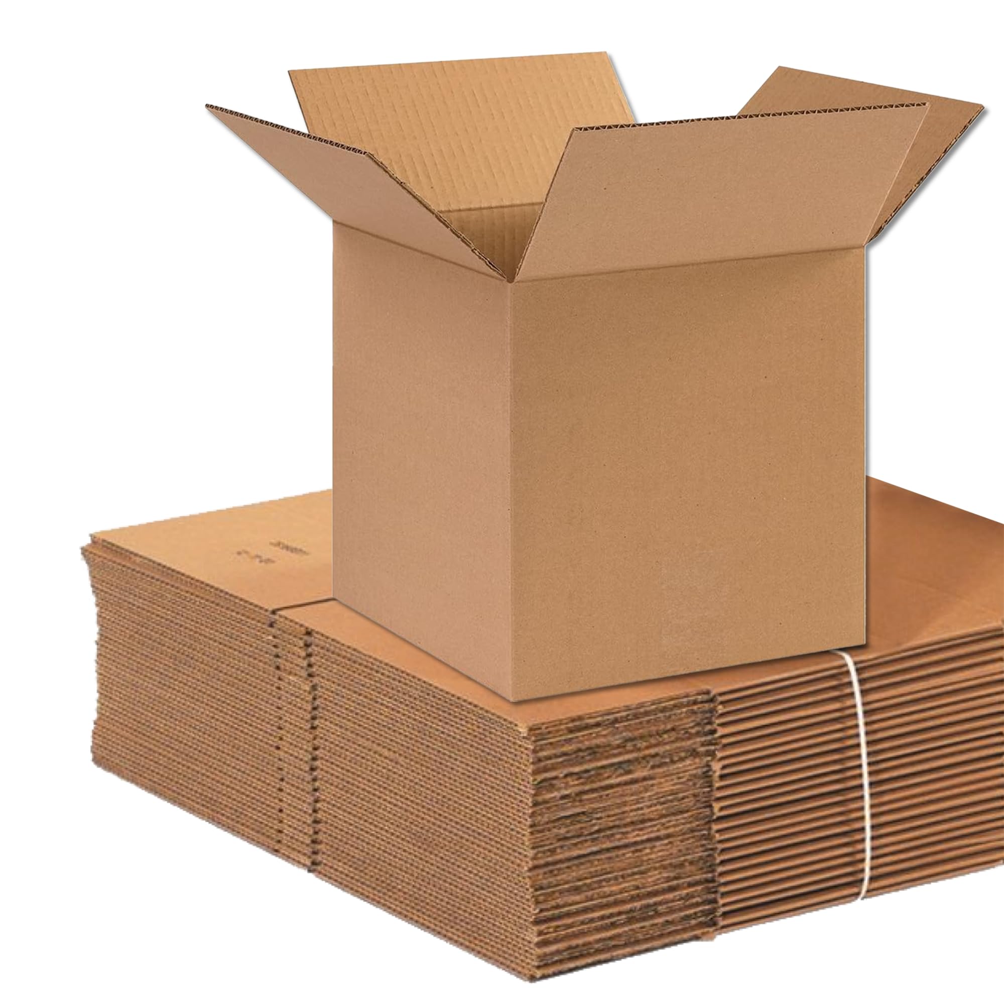 Aviditi 101010 Corrugated Cardboard Box, 10" L x 10" W x 10" H, Kraft, For Shipping, Packing and Moving (Pack of 25)