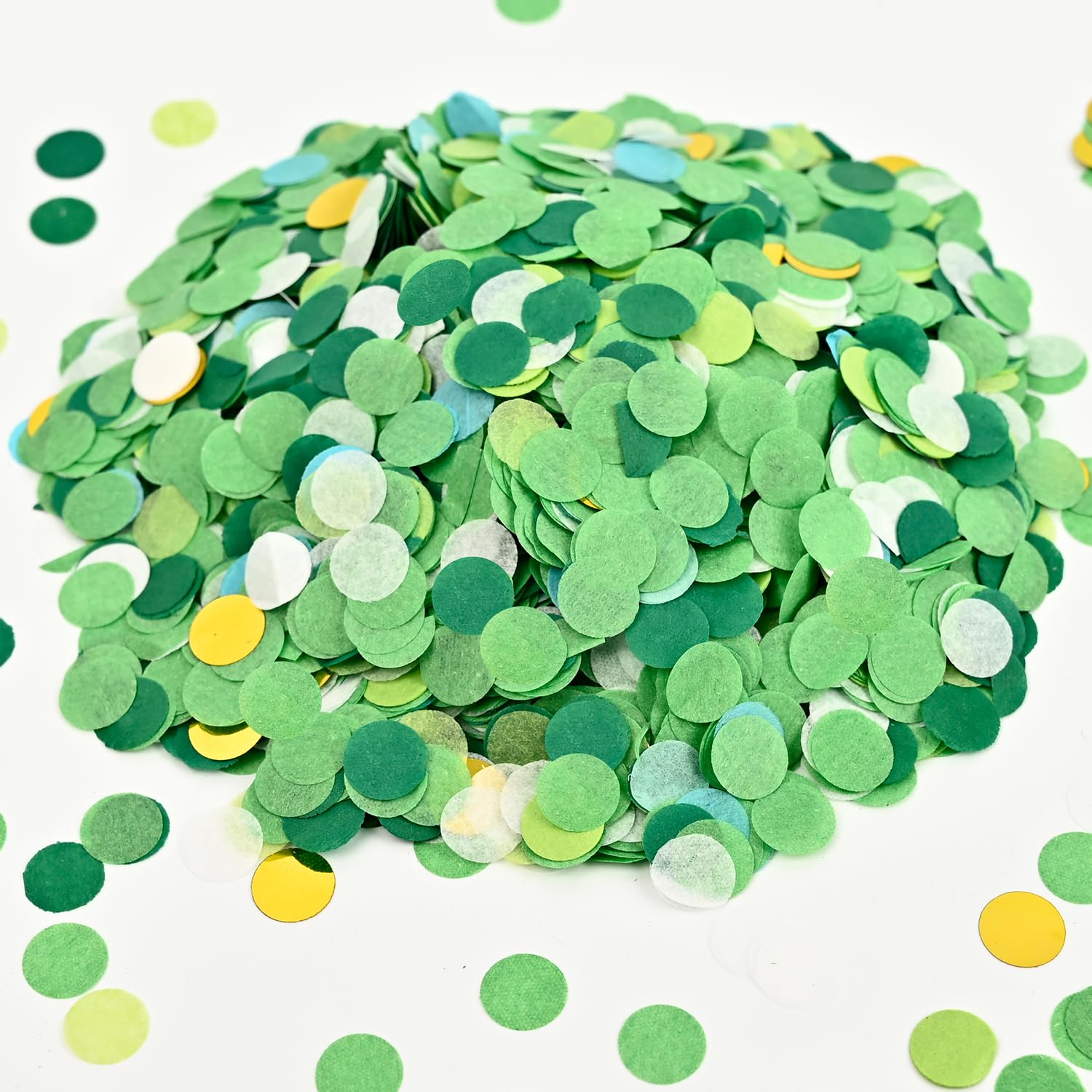 8000 pcs 50g Glitter Confetti Green Neon Confetti Large Paper Gold Scatter Decoration Wooden Birthday Glitter Table Decoration for Baby Shower Decoration Wedding Birthday
