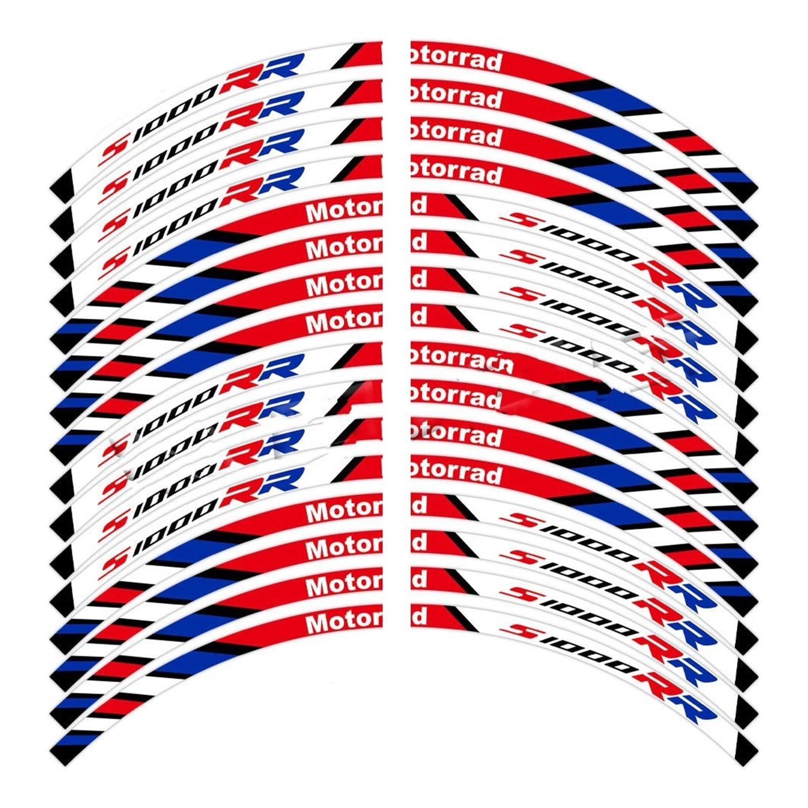 Autocollant roue moto réfléchissant S1000RR sticker jante étanche 17 pouces