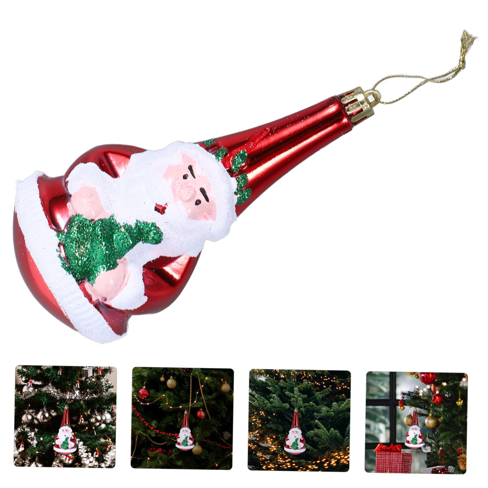 PRETYZOOM 15 STK Christbaumschmuck Weihnachtskugel-anhänger Weihnachtsbaum Hängen Weihnachtsmann-anhänger Hängende Weihnachtskugeln Weihnachtsbaum Charms Plastik