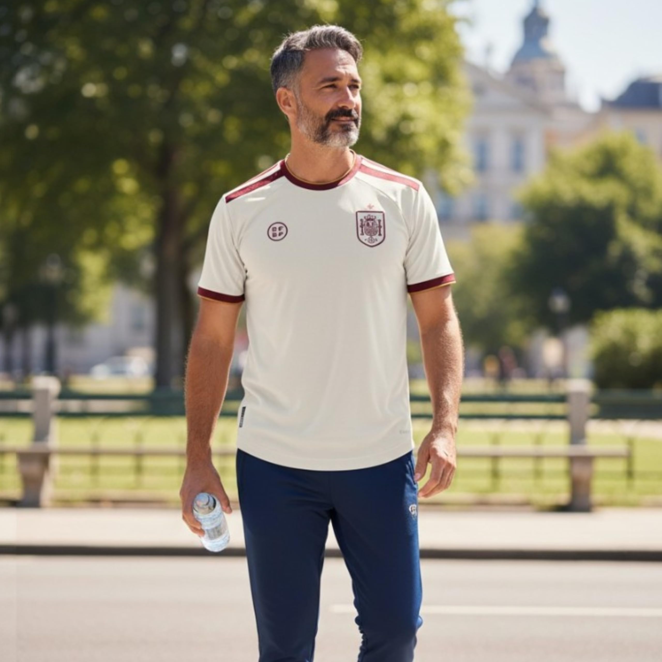 Camiseta España 2026-2028 | Pedri 20 Dorsal y Nombre | Color Blanco con Detalles Granate | Manga Corta | Diseño Futbol Aficionados | Tejido Transpirable Deportivo — view 2