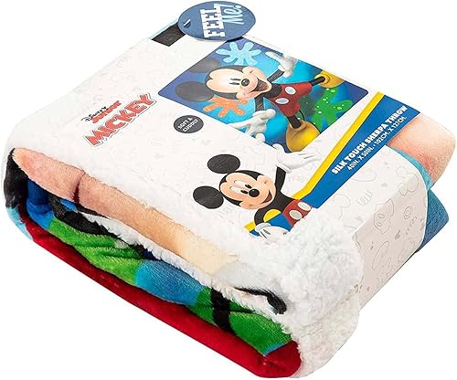 Miniatura 5 de Northwest Mickey Mouse Buddies Rule - Manta de sherpa de seda de gran tamaño, 60 x 80 pulgadas