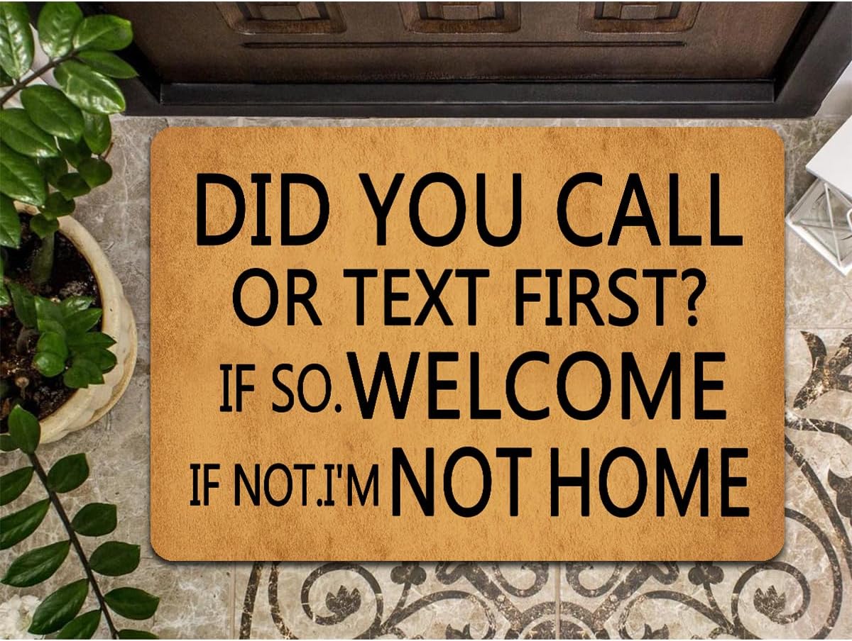 Funny Welcome Doormat Come The Fuck in Or Fuck The Fuck Off Doormats for Entrance Colorful Doormat Personalized Non Slip Rubber Mat for Front Door Gift Mats Kitchen Rugs and Mats 30(L) x 18(W)
