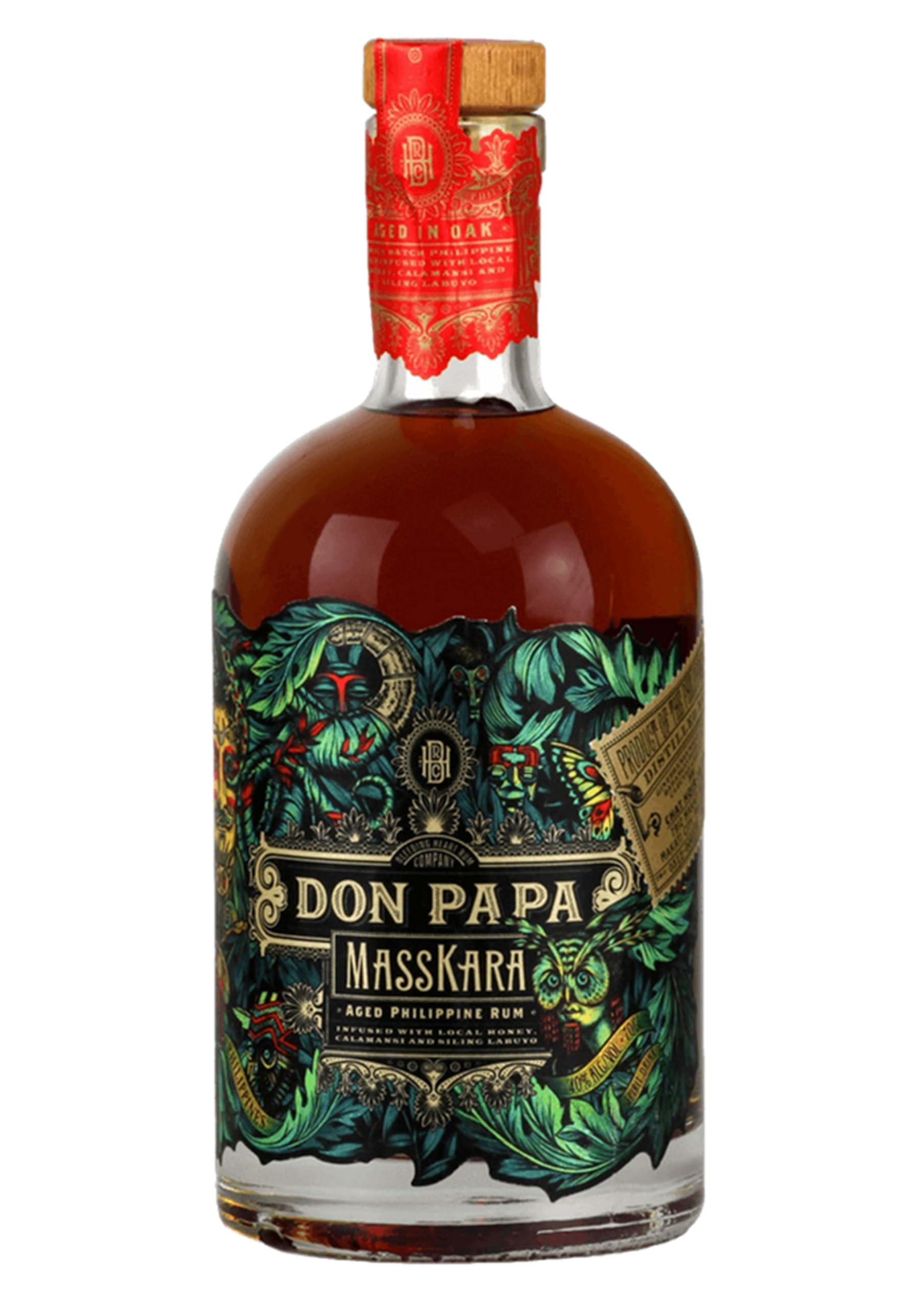 Don Papa | Masskara Rum | Street Art Canister | Weich und fruchtig | Mit zarten Noten von Honig | 40% | 700ml