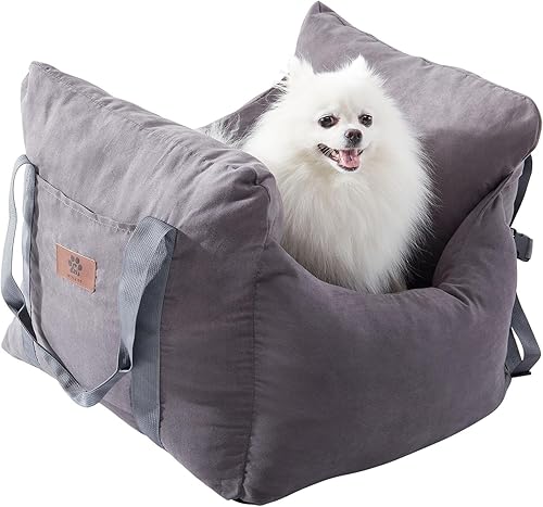 NexHome Asiento de automóvil para perros, camas para perros pequeños, asiento elevador impermeable para automóvil con bolsillos de almacenamiento,