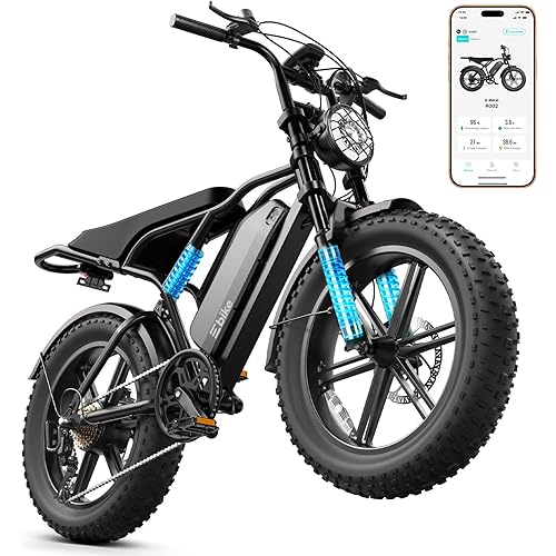 TST Electric Bike for Adults, 1500W Peak Motor Ebike, 20" x 4.0" Fat Tire E Bike, 48V 15Ah Removable Battery, Dual Suspension, Disc Brakes, LCD & APP Control, UL 2849, for Commuting Off-Road
