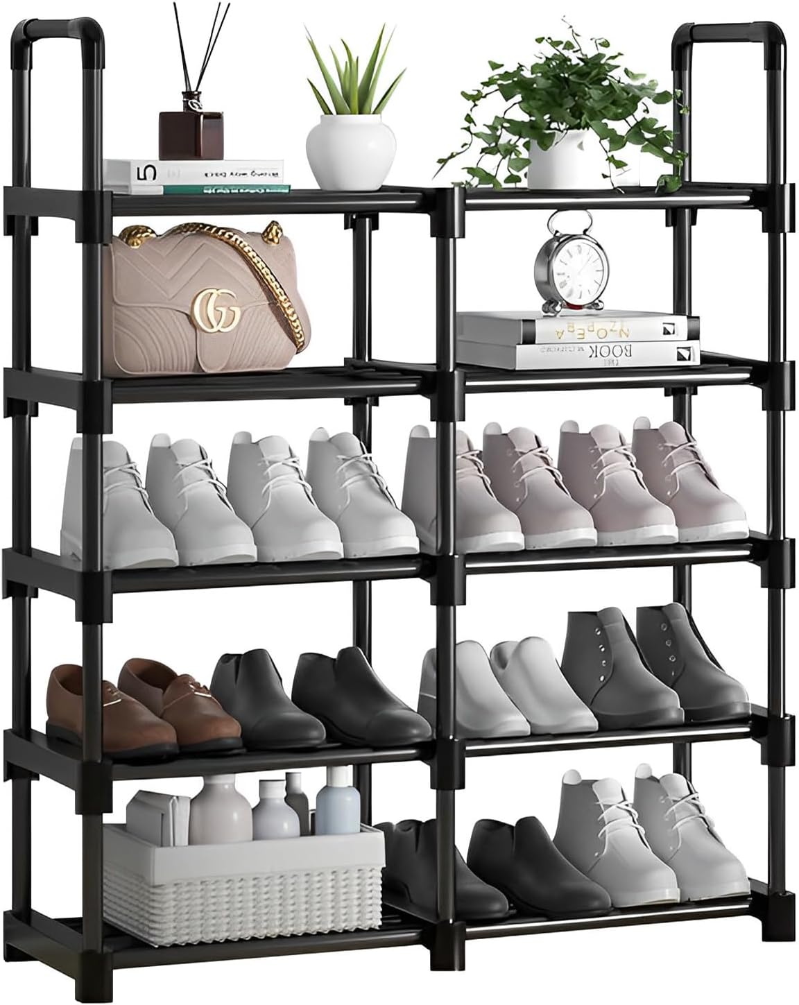 5Tier Shoe Rack Storage Organizer 2024 Pairs Shoes Shelf Organizer