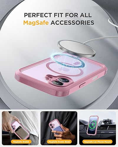 Miniatura 521 de Miracase Glass Series - Funda magnética para iPhone 15, compatible con MagSafe, de cuerpo completo, protector de pantalla de vidrio 9H integrado