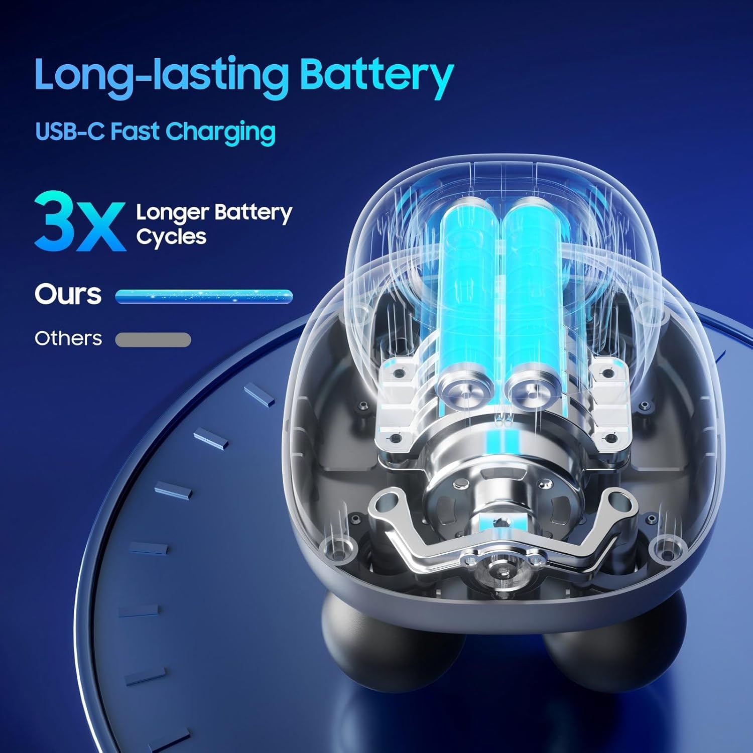 Massage Gun – Electric Body Massager with 4 Heads, Handheld Percussion Muscle Massager, Deep Tissue Back Massager for Muscle Relaxation, Powerful Full Body Electric Massager Tool for Men and Women - Image 4