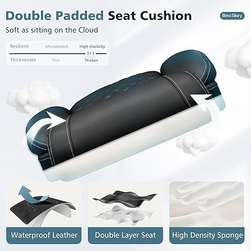 Miniatura 5 de Silla de oficina, ergonómica de respaldo alto, silla de escritorio de oficina en casa, silla de oficina de cuero transpirable grande y alta con