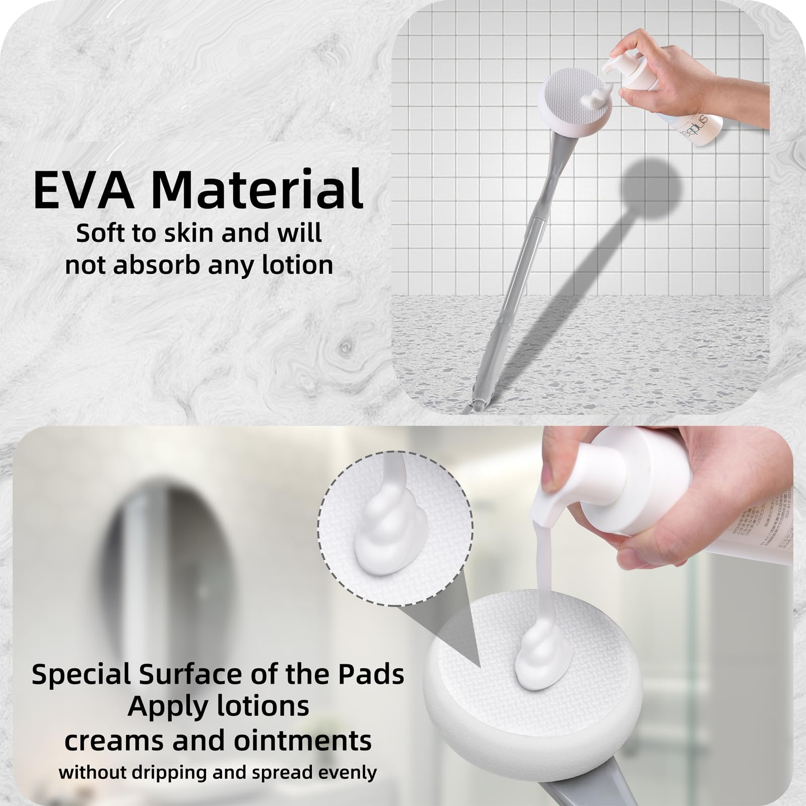 Lotion Applicator for Back 52CM Back Cream Applicator, Cream Applicator for Back Easy Reach and Washable, Back Moisturiser Applicator - Image 4