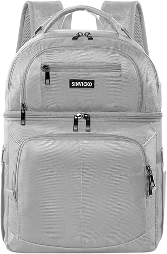 Miniatura 8 de Mochila térmica aislada, bolsa enfriadora de doble cubierta a prueba de fugas, mochila térmica térmica para el almuerzo para hombres y mujeres