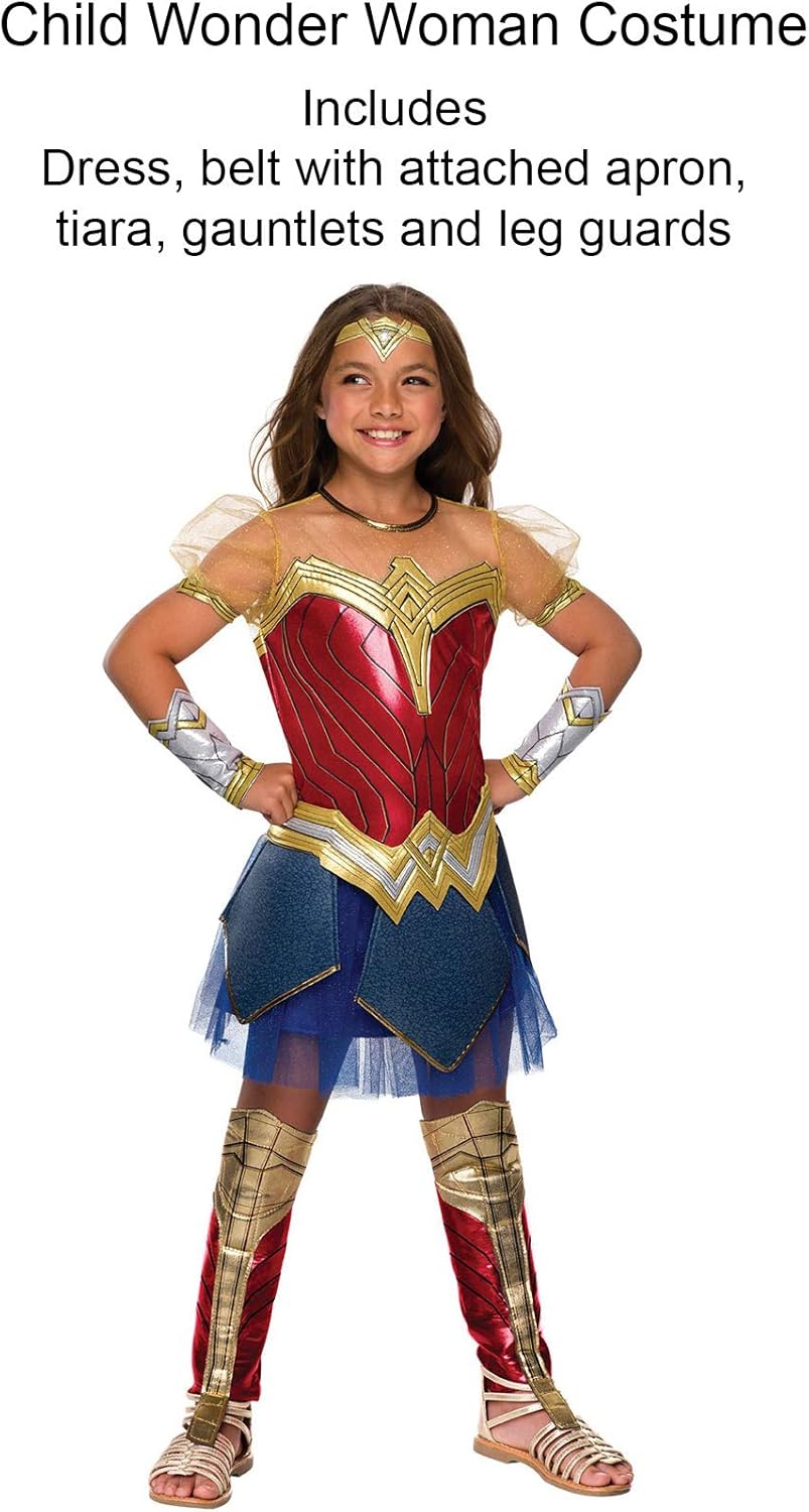 DC Justice League: Wonder Woman Costume for Kids by Rubies, Girl's Large - Image 3