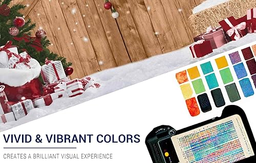 Miniatura 10 de Allenjoy Fondo rústico de 6 x 6 pies para puerta de granero de Navidad para fotografía, fondo de fiesta de madera de Feliz Navidad, vacaciones de