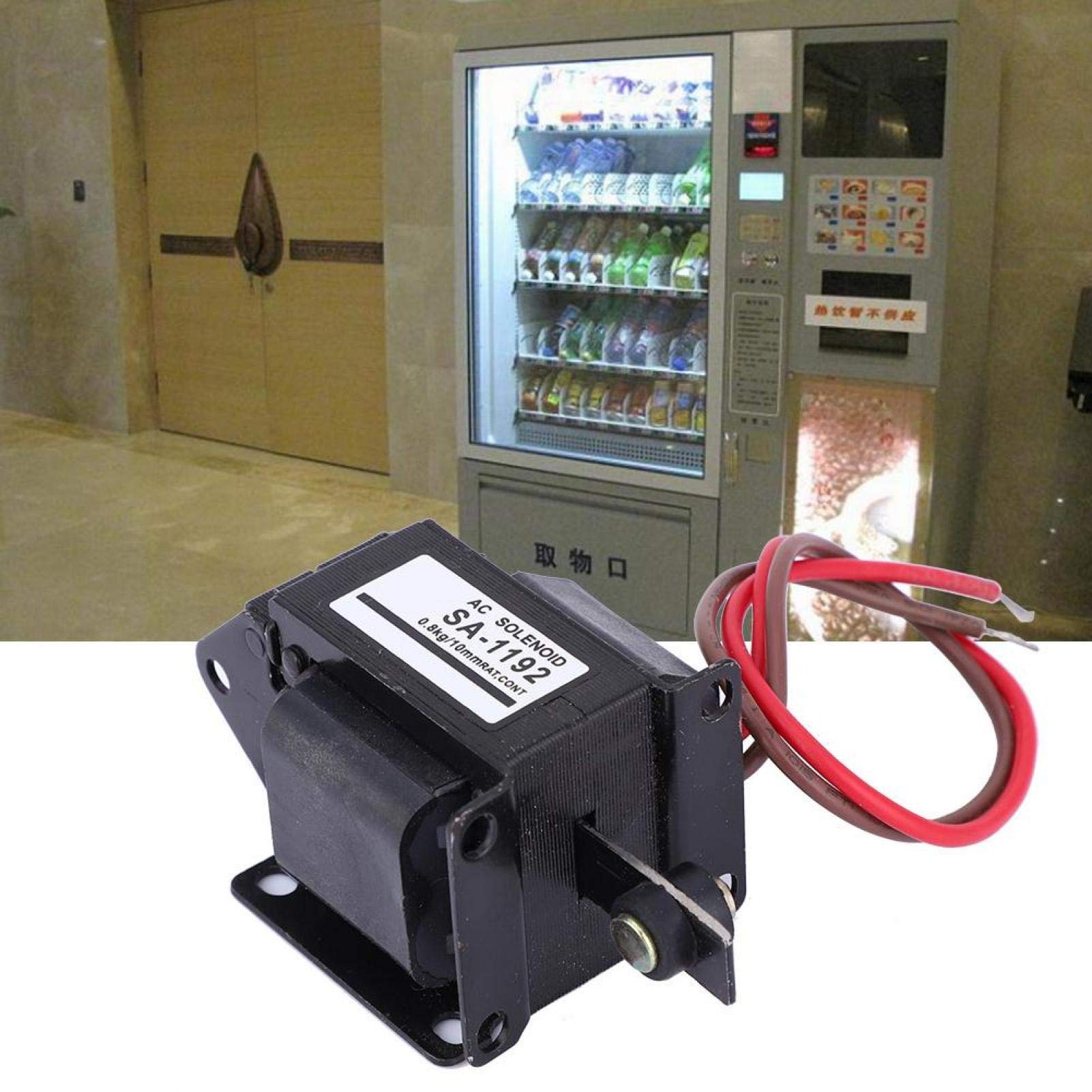1192 Elettromagnete Push Pull, Facile Installazione 220VAC 7.8N Corsa 10mm Elettromagnete Basso Attrito per Macchine Civili per l'Automazione Industriale