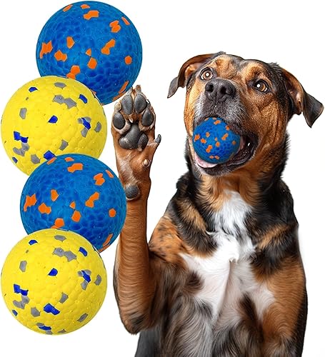 Pelota de juguete indestructible para perros, pelotas de tenis duraderas para masticadores agresivos, pelotas flotantes y de alto rebote para
