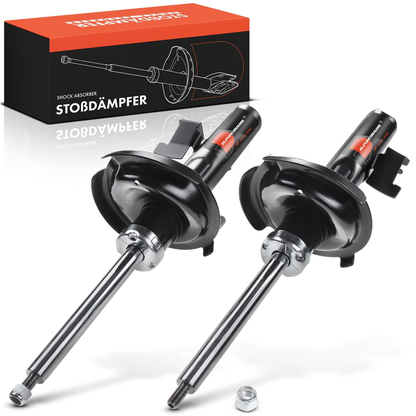 Frankberg 2x Presión del gas del amortiguador Eje Delantero Compatible con C30 533 2006-2012 S40 II 544 2004-2012 V50 545 2004-2010 Sustituir# 30616887