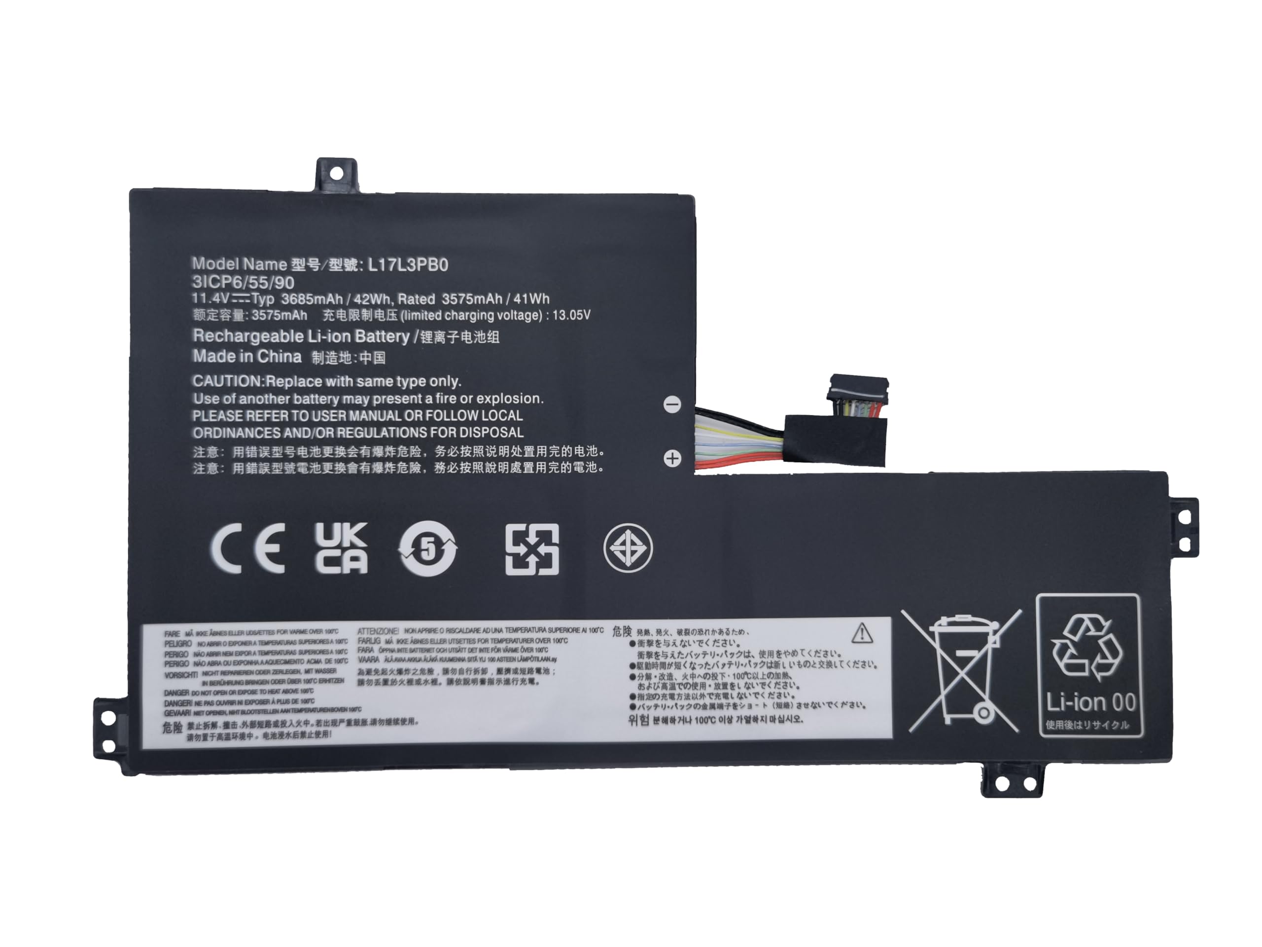 Amazon.com: YXKC L17L3PB0 Laptop Battery Compatible with Lenovo