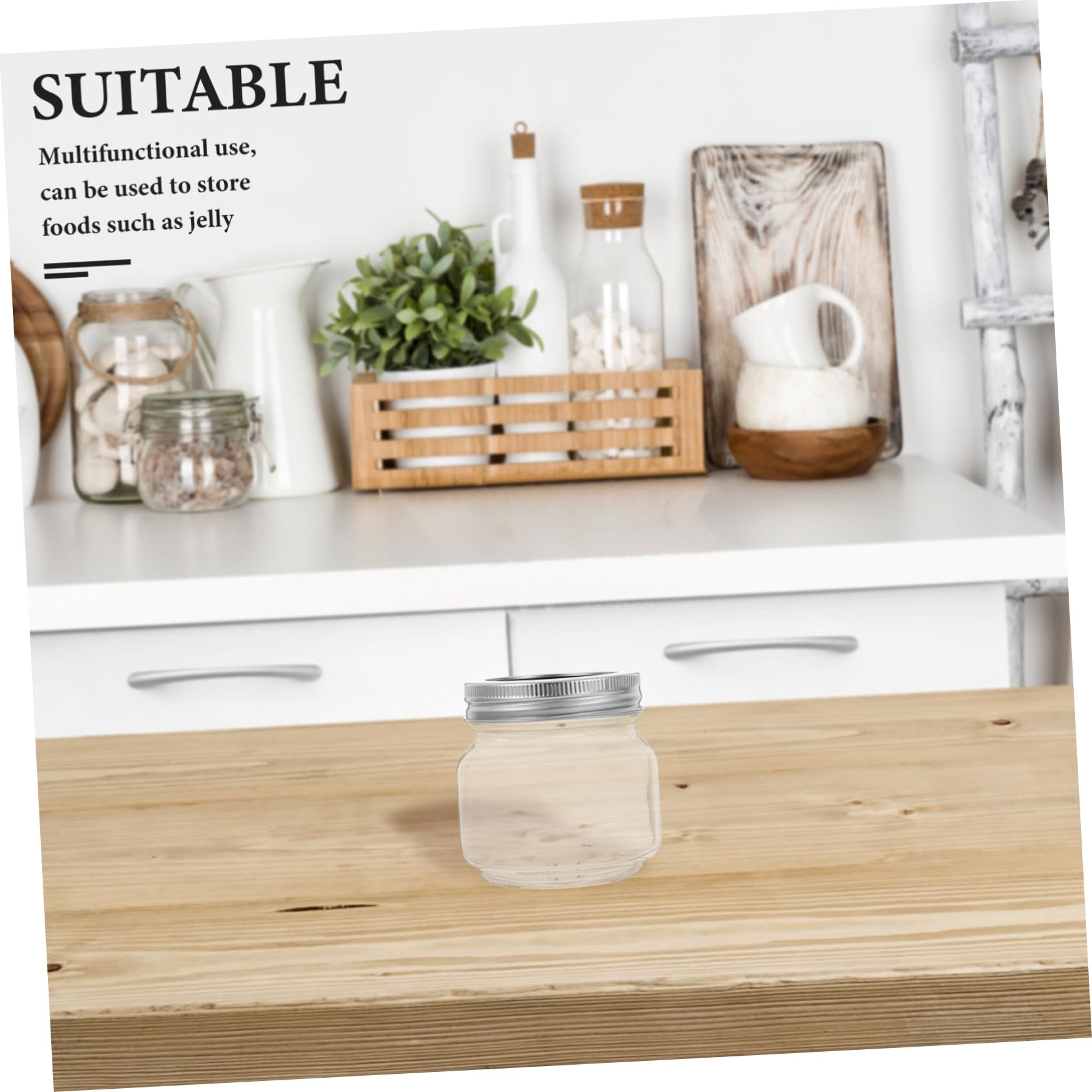 Luxshiny 6stücke Salat Glas Mit Deckel Luftdicht Transparent Klein Für Honig Marmelade Lebensmittel Vorrat Sicher Wiederverwendbar