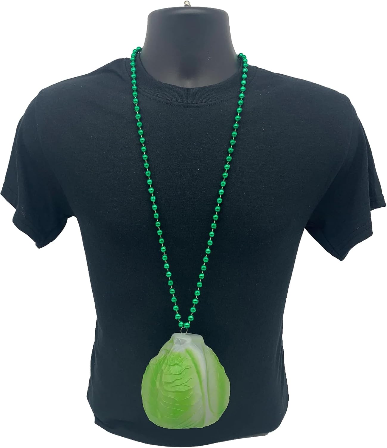 Mardi Gras Spot 36" 8mm Metallic Green with Cabbage (Dozen)