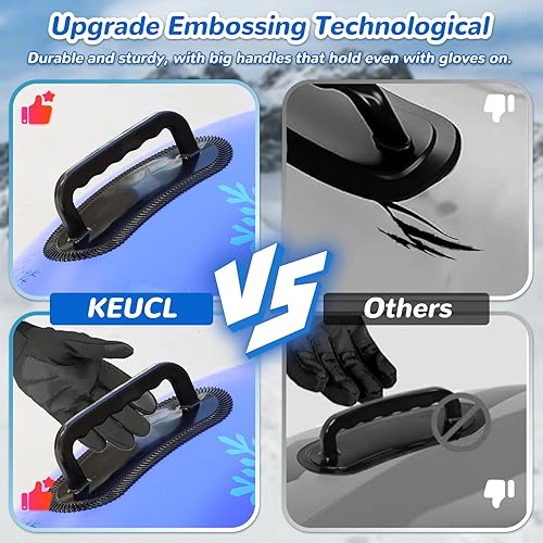 Miniatura 5 de 47" 1Pack  36" 3Pack Snow Tubes, Inflatable Snow Sled for Kids & Adults, Thickened Heavy Duty Hard Bottom Snow Sleds with Handles, Winter Outdoor