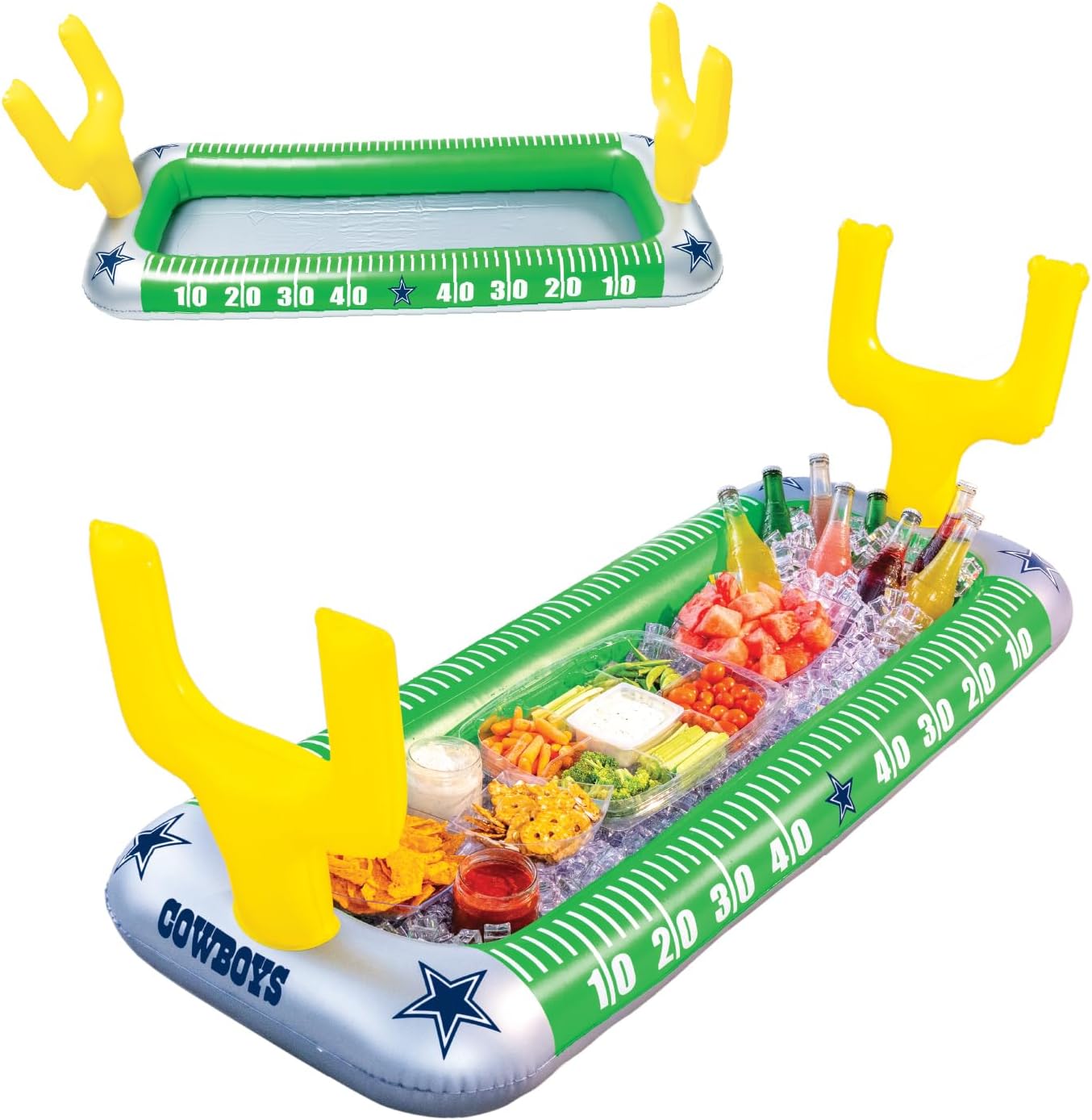 BigMouth NFL 4 ft Inflatable Food Cooler Buffet Officially Licensed NFL Fan Gear Ice Serving Pool Drink Bar for Tailgate Parties