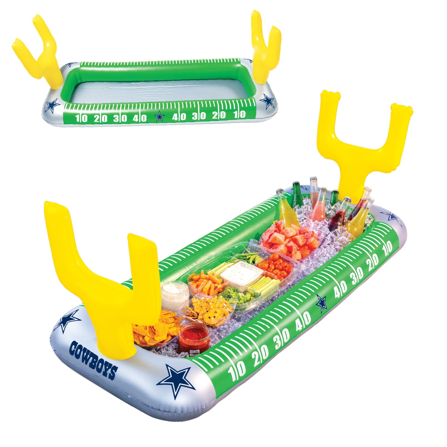BigMouth NFL 4 ft Inflatable Food Cooler Buffet Officially Licensed NFL Fan Gear Ice Serving Pool Drink Bar for Tailgate Parties