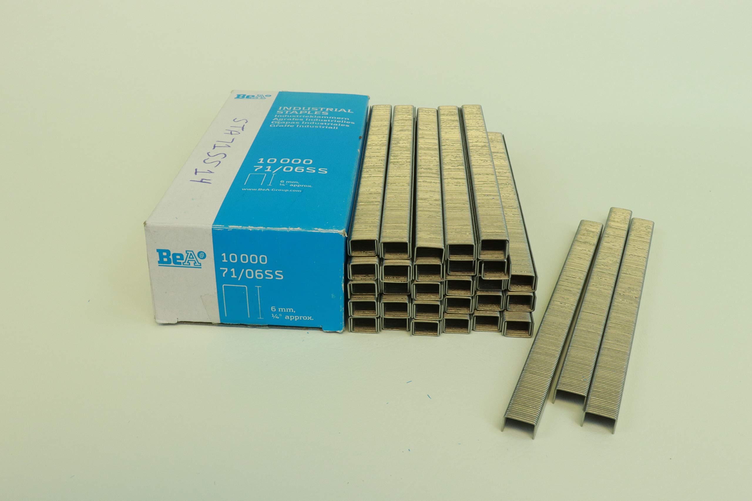 BeA 10004432 Series 71/06SS Stainless Steel Staples 1/4" deep 10,000 per Box