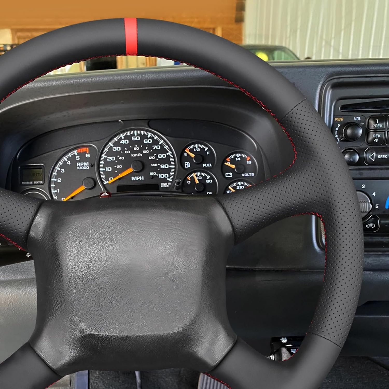 MEWANT Steering Wheel Cover for Chevy Silverado 1500/2500/3500 1999-2002 / Astro/Blazer/C/K 1500 Series/Kodiak/S-10 S10 / Suburban/Tahoe