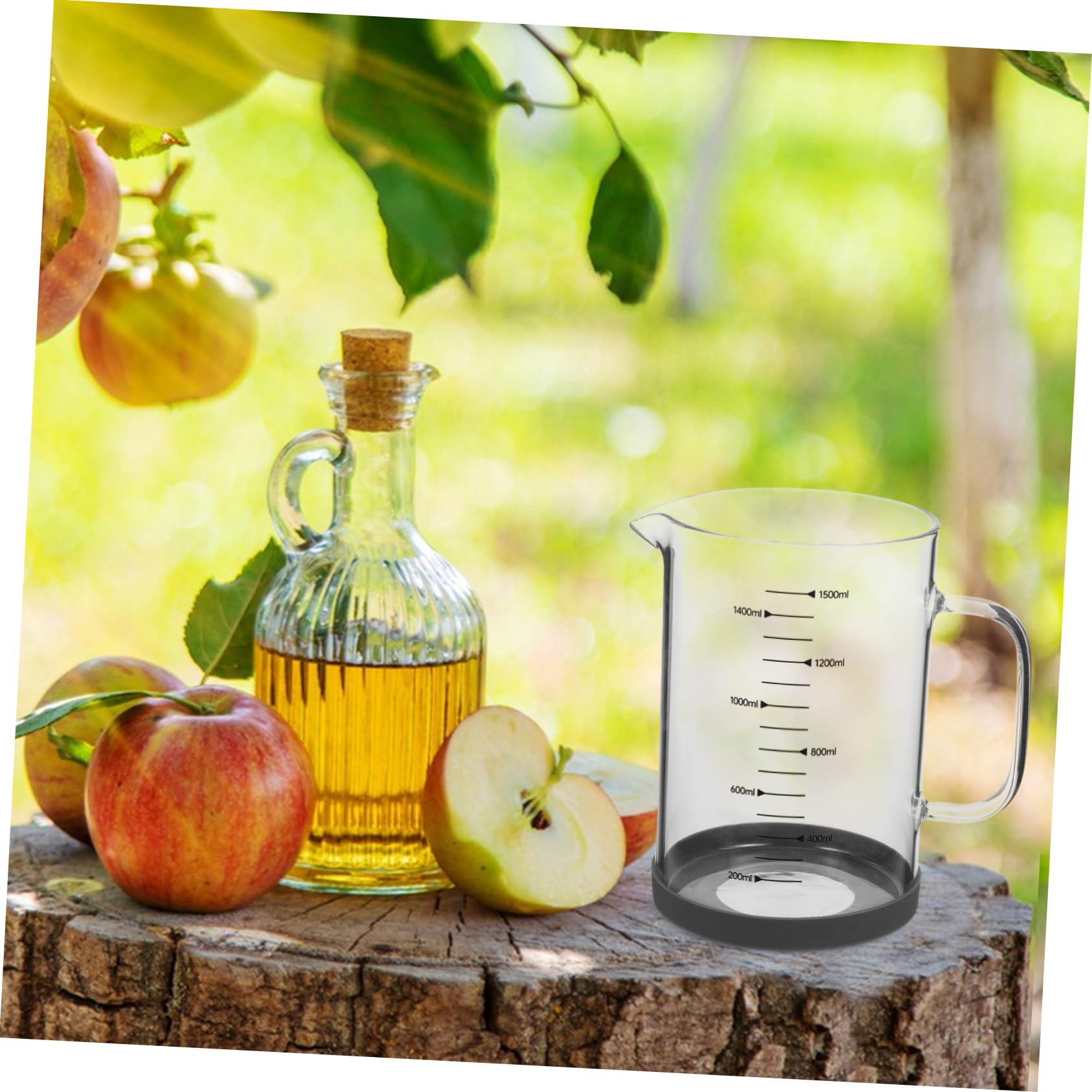 Homoyoyo Vaso Medidor De Vidrio Borosilicato Asa Cómoda, 1500 Ml, Para Medir Líquidos Como Leche, Jugo y Café En Repostería y Cocina