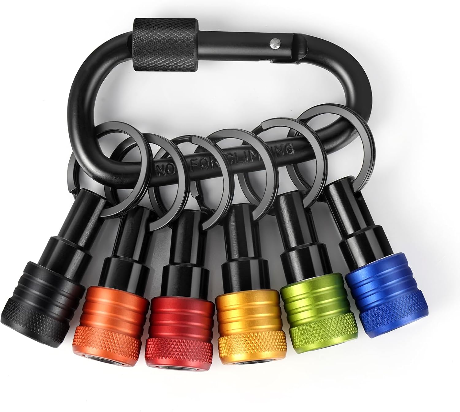 1/4 inch Hex Shank Bit Holders Keychain Quick-change Design for Nut Driver Screwdriver Drill Bit Gift for Men