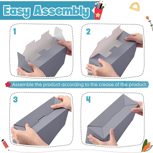 Miniatura 4 de Paquete de 36 soportes de cartón para revistas, 12 colores, revistas, caja de almacenamiento de revistas, carpetas de oficina, organizador de